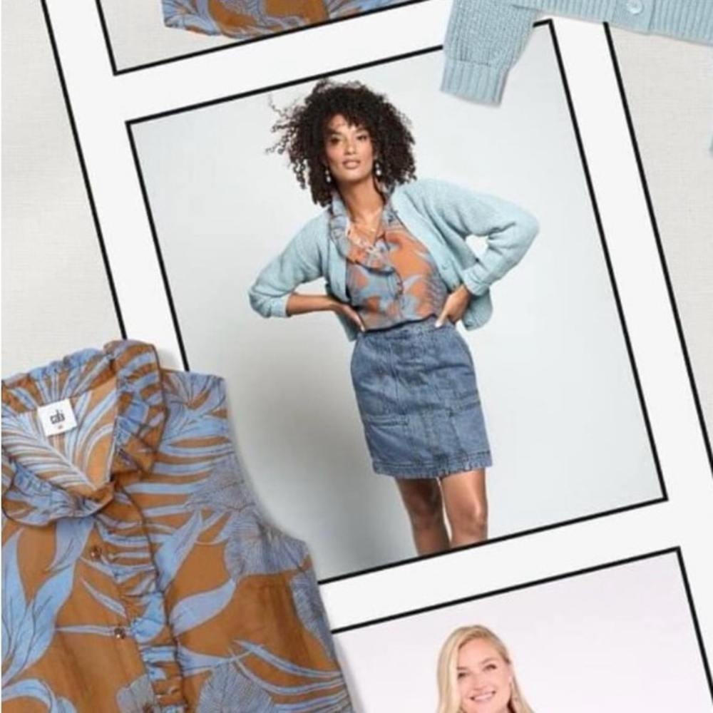 CABI sleeveless topical top